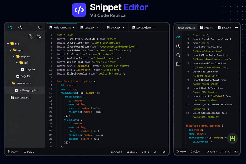 Project Snippet Editor